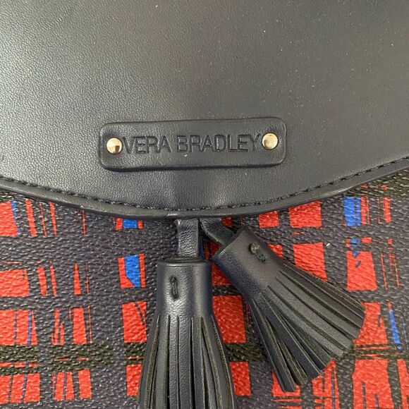 Vera Bradley Small Crossbody Boho Art Plaid Vinal Bag - Picture 2 of 5